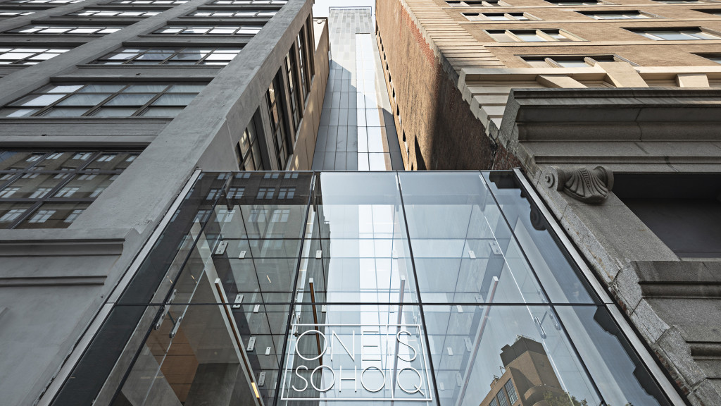 A building with glass walls.